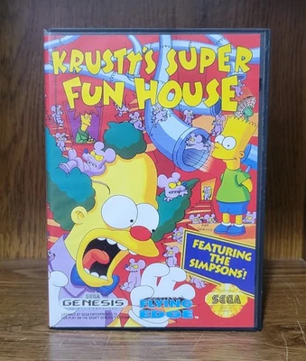 SEGA GENESIS KRUSTY'S SUPER FUN HOUSE - COMPLETE (TESTED & WORKING)  - Image 1 of 4
