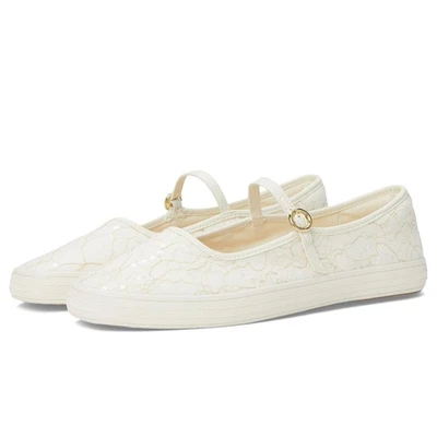 Keds Women's US 10 Cream Floral Adjustable Strap Square Toe Mary Jane GAL1526 - Image 1 of 4