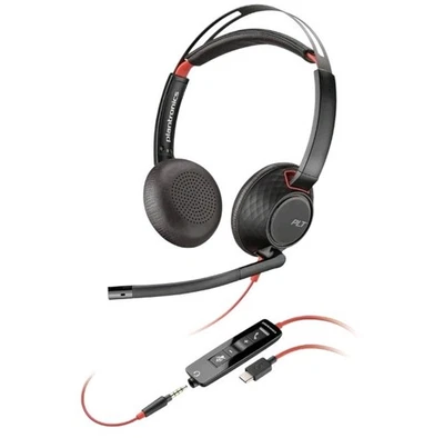 Poly Blackwire 5220 Wired Headset USB-C USB-A 3.5mm (2025) - Image 1 of 4