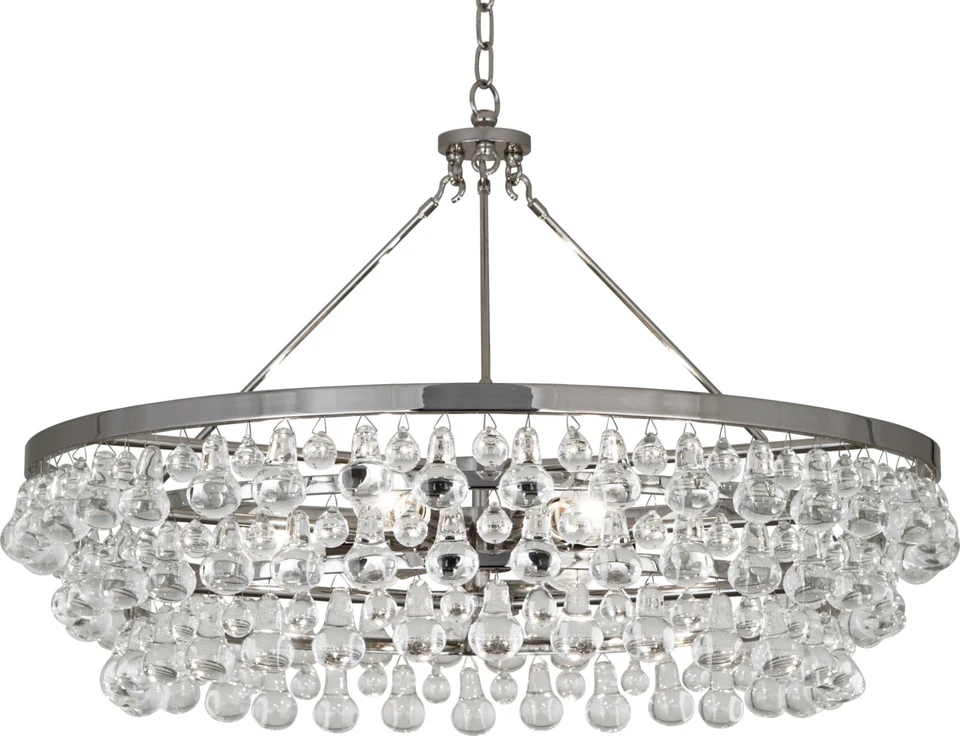 Robert Abbey Bling 6 Light Chandelier Polished Nickel - S1004