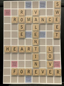 For Someone Special Valentine's Day Greeting Card w/Envelope (Scrabble Board) - Picture 1 of 3