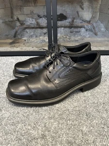 Ecco schwarz Leder eckige Zehe Oxford eleganter Schuh Herren 42 US 8/8,5 (id20) - Bild 1 von 9