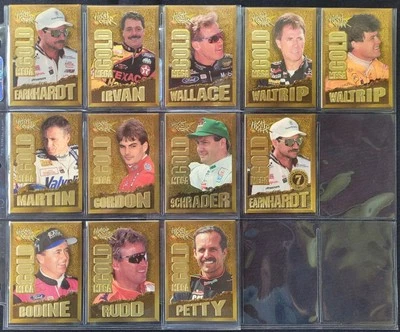 1994 Wheels High Gear Mega Gold 12/13 Cards Partial Set, Earnhardt MG1 and MG1S - Image 1 of 4
