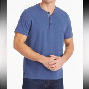 UNTUCKit EE. UU. Estilo Jericó Azul Manga Corta Cómoda Henley Camiseta Para Hombre ¡Talla L! - Imagen 1 de 13