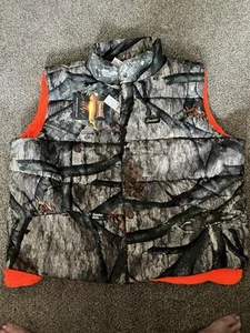 Mossy Oak/Hunter Hide Reversible /Front Loading Camouflage Hunting Vest. 3X. New - Picture 1 of 11