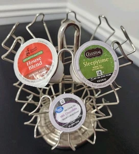 Kuerig K Cup Rotating Coffee Pod Holder Silver 24 Cup Capacity - Picture 1 of 4