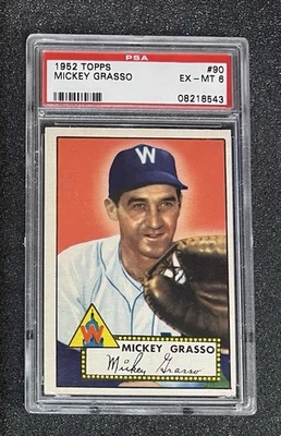1952 Topps - #90 Mickey Grasso - PSA 6 - Image 1 of 2