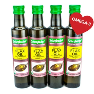 Seitenbacher Organic Extra Virgin Flax Oil Omega 3 Cold Pressed 33.6 oz 1000 ml - Picture 1 of 7