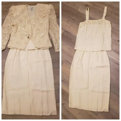 Nolan Miller Vintage Dynasty Hongkong 3 piece Skirt Suit Size 6 petite - Image 1 of 4
