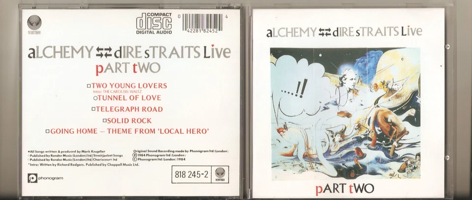 Dire Straits - Alchemy Dire Straits Live Part Two / 2 (1984) Album Musik CD  - Bild 1 von 1