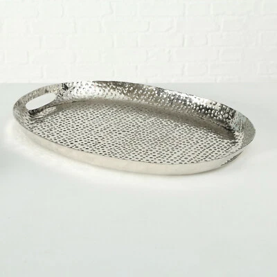 Edel Serviertablett Tablett Metall Frühstück Aluminium Betttablett Deko-Tablett - Bild 1 von 2