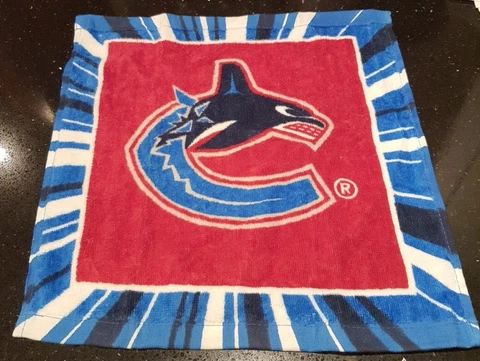 NHL Vancouver Canucks Face Cloth Licensed 12" x 12" (100% Cotton) Cover