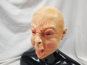 Cry Baby Full Head Face Latex Scary Mask Halloween Costume Party Adult - Picture 1 of 6