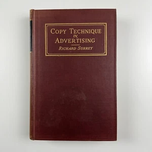 Copy Technique in Advertising Richard Surrey McGraw-Hill Book Company 1930 - Afbeelding 1 van 16