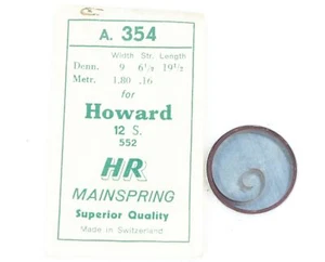 Howard 12 Size Pocket Watch Mainspring - NOS No. 552 - MX1664 - Picture 1 of 1