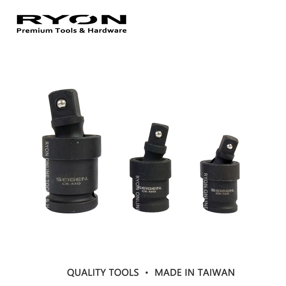 Impact Universal Joint Socket Adaptor 3/4 1/2 3/8 Cr-Mo 360 Rotatable Taiwan - image 1 of 1