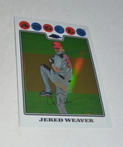 2008 TOPPS CHROME - JERED WEAVER PITCHER LOS ANGELES ANGELS # 96 REFRACTOR - Picture 1 of 4