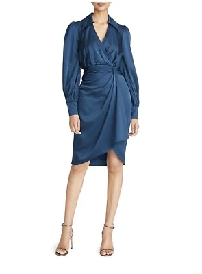 Vestido camisero Theia Jodi Bishop manga imitación envoltura talla 14 Foto 1 de 4