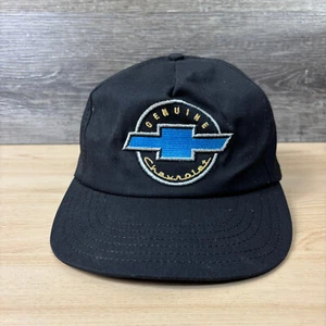 Vintage Chevrolet Hat Cap Snap Back Black Cars Trucks Chevy USA Made - Picture 1 of 10