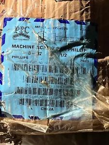 Box of 4000 PFC Brand Phillips machine screws size 8-32 x 1/2" zinc - Picture 1 of 5