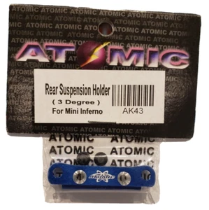 Soporte de suspensión trasera de aluminio Atomic AK-43 3 grados para mini buggy inferno raro - Imagen 1 de 3