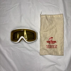 Vintage Carrera Fair Lady Everclear Ski/Snowboard Goggles w/ Bag (White) - Picture 1 of 9