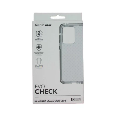 Tech21 Evo Check Case for Samsung Galaxy S20 Ultra ‎Flexshock New Black T21-7701 - Image 1 of 3
