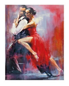QUADRO STAMPA SU TELA CANVAS Alvarez tango nuevo ballo arredo classico moderno - Foto 1 di 3