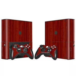 Xbox 360 E Skin Design Foils Sticker Screen Protector Set - Wood 3 Motif - Picture 1 of 1