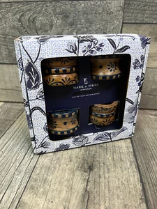 Juego de 4 anillos porta servilletas de madera pintados a mano Mark D Sikes Anthropologie Home - Imagen 1 de 7
