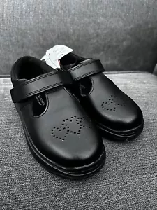 Marks And Spencer M&S BNWT Young Girls T-Bar School Shoes - Black UK 9 RRP £28 - Picture 1 of 8