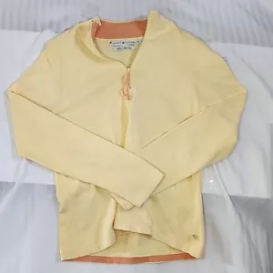 Tommy Hilfiger Sweater Large Adult Yellow Pullover Quarter Zip Womens - Picture 1 of 12