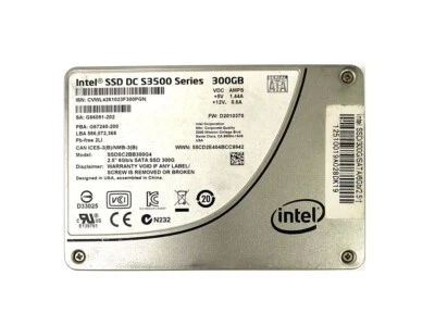 Intel DC S3500 300GB SSD SATA III 6Gb/s Enterprise 2.5" SSD Solid State Drive - Bild 1 von 4