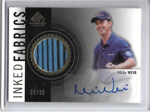 2014 SP Game Used MIKE WEIR INKED FABRICS TOURNEY WORN SHIRT AUTO #20/35!!