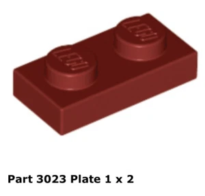 Lego 4x 3023 Dark Red Plate 1 x 4504 - Picture 1 of 1
