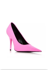 Balenciaga Knife 110mm Pionted Toe Heel Pump Pink Jersey Spandex 36 US 6 $550 - Picture 1 of 10