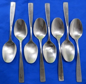 Rogers Stainless Steel Allison 8 Soup/Place Spoons 7 1/2" Flatware Korea - Picture 1 of 4