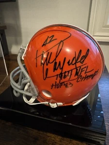 Paul Warfield Signed Browns Mini Helmet “1964 NFL CHAMPS” & “HOF 83” - Picture 1 of 5