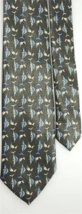 Mark Jason Boys' Polyester Neck Tie Green Multi Dolphins 3" x 50" - Picture 1 of 2