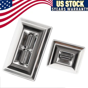Pair Set of 2 Chrome Power Window Switch For Chevy Chevrolet GMC Pontiac - Picture 1 of 9