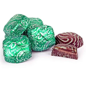 DOVE - DARK CHOCOLATE MINT SWIRL INDIVIDUALLY WRAPPED-LIMITED VALUE BULK BAG NOW - Picture 1 of 6