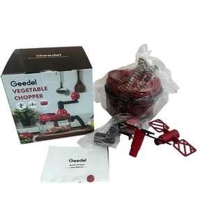 Geedel Manual Vegetable Chopper Dicer Egg Separator Red NIB BRAND NEW - Picture 1 of 8