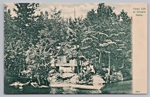 1907 Green's Basin Bay, Moultonborough NH Camp, Lake Winnipesaukee cartolina UNP - Foto 1 di 2