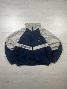 NFL Dallas Cowboys Vintage Windbreaker Men’s 90s Full Zip-up Embroidered Jacket - Picture 1 of 11