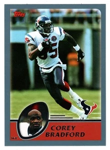 Corey Bradford - Houston Texans (NFL) 2003 Topps Football # 9 Mint - Picture 1 of 1