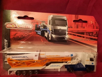MAJORETTE MERCEDES BENZ ACTROS new on  card Spacefleet Rocket Transport - Image 1 of 2