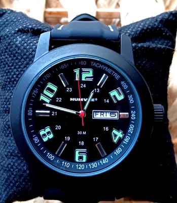 Smith & Wesson Humvee reloj de campo 12/24 esfera militar día/fecha lum agujas índices Foto 1 de 4