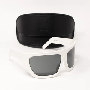 Rick Owens Davis Pearl White/Black Sunglasses (RG0000010) - Picture 1 of 9