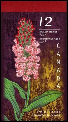 Canada Stamps, Booklet of 12, Canadian Orchids, #1790a BK219 MNH - Image 1 of 2