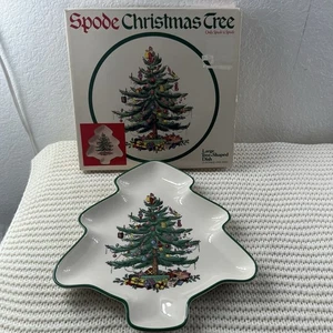 Spode Christmas Tree S3324 Tree Shaped 9" Candy Nut Dish Tree - Picture 1 of 3